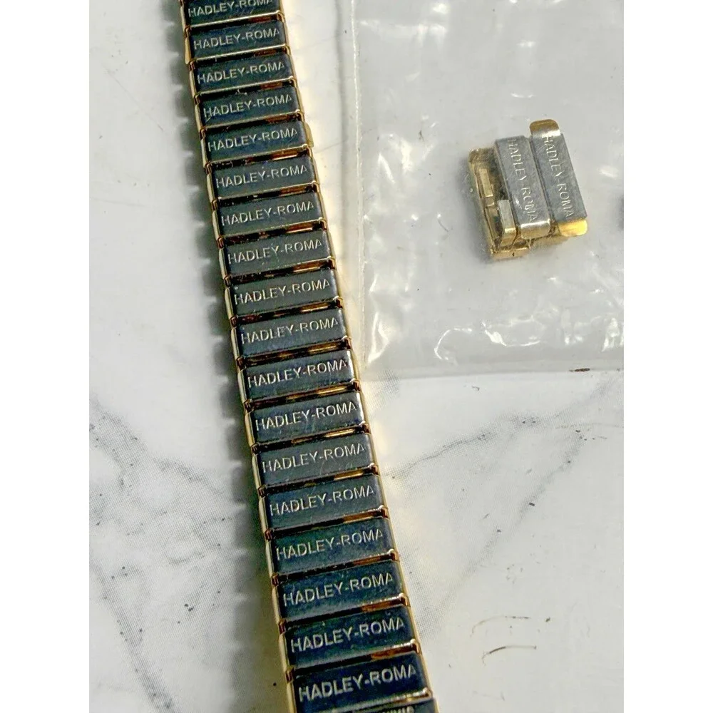 Hadley Roma Vintage Watch Band Gold Micron Plate Expansion 8mm 10mm Long Unused